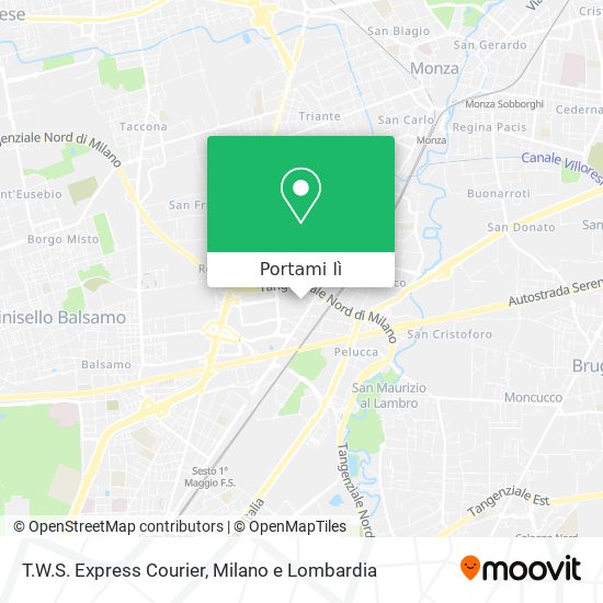 Mappa T.W.S. Express Courier