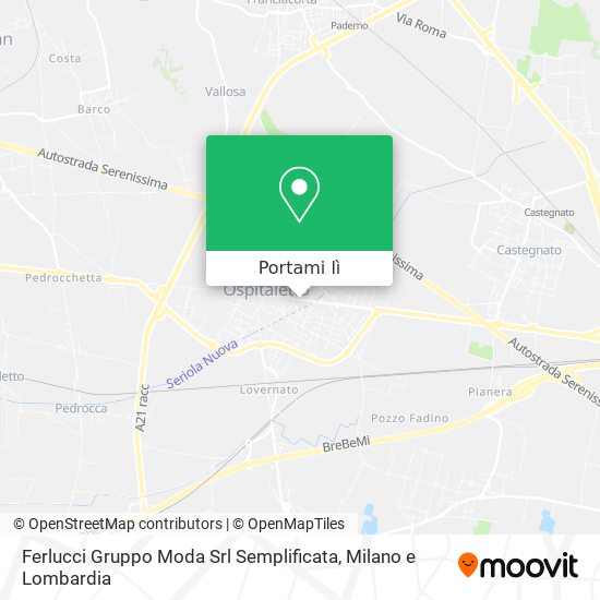 Mappa Ferlucci Gruppo Moda Srl Semplificata