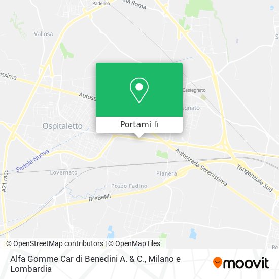 Mappa Alfa Gomme Car di Benedini A. & C.
