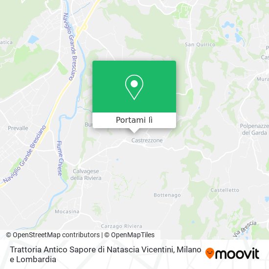 Mappa Trattoria Antico Sapore di Natascia Vicentini