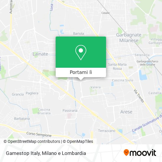 Mappa Gamestop Italy