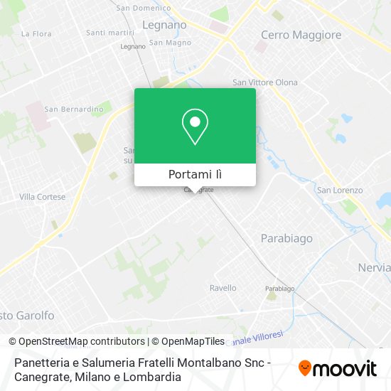 Mappa Panetteria e Salumeria Fratelli Montalbano Snc - Canegrate