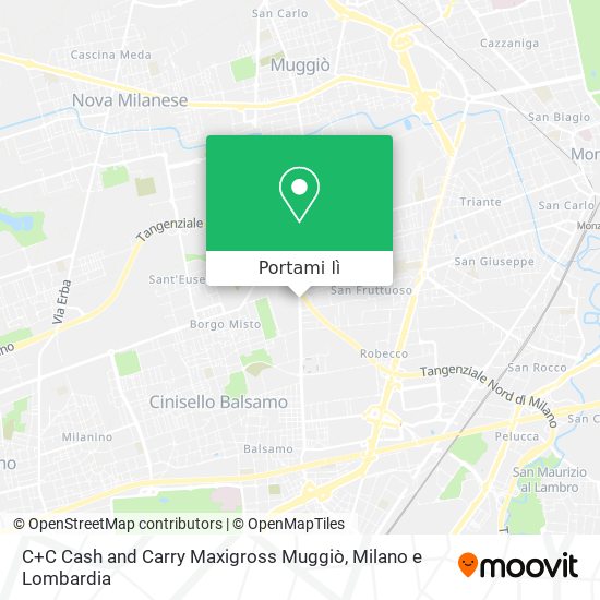 Mappa C+C Cash and Carry Maxigross Muggiò