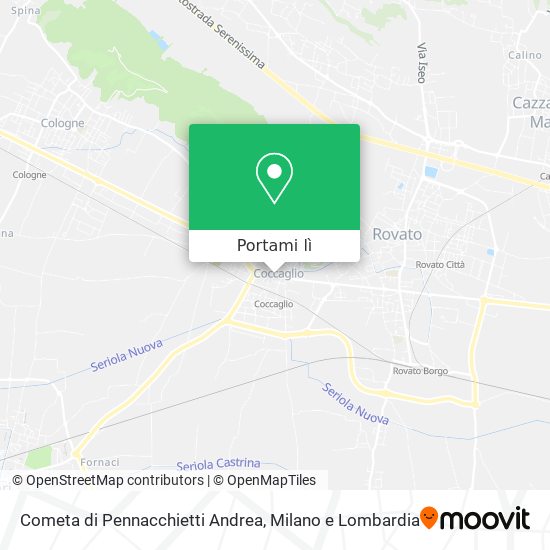 Mappa Cometa di Pennacchietti Andrea