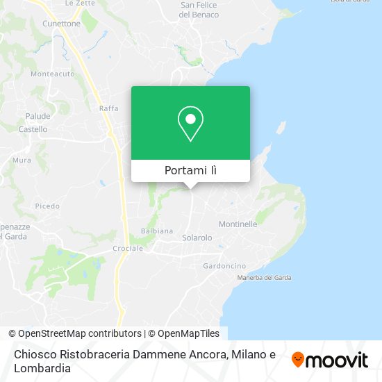 Mappa Chiosco Ristobraceria Dammene Ancora