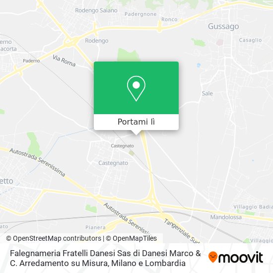 Mappa Falegnameria Fratelli Danesi Sas di Danesi Marco & C. Arredamento su Misura