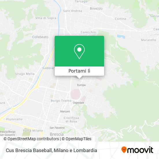 Mappa Cus Brescia Baseball