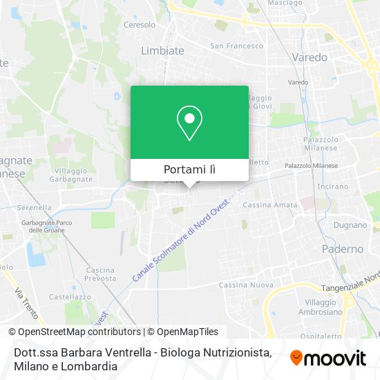 Mappa Dott.ssa Barbara Ventrella - Biologa Nutrizionista