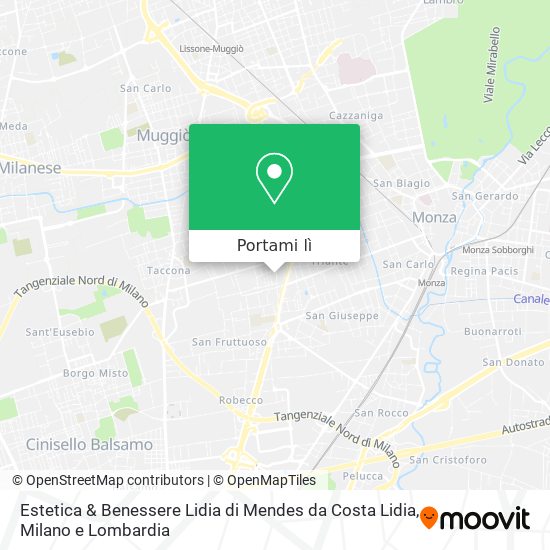Mappa Estetica & Benessere Lidia di Mendes da Costa Lidia