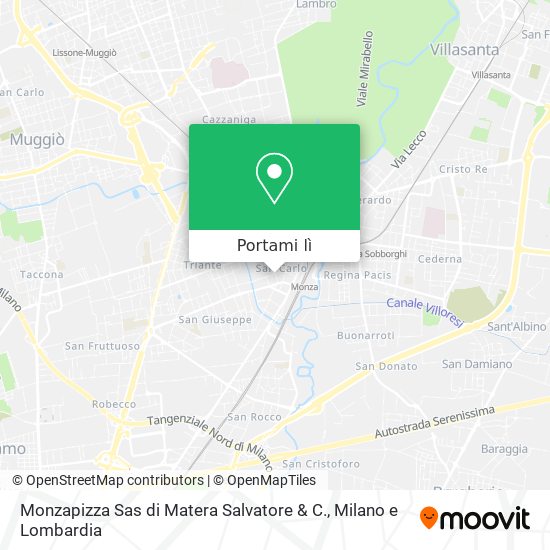 Mappa Monzapizza Sas di Matera Salvatore & C.