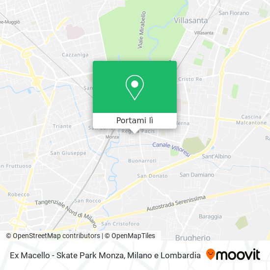 Mappa Ex Macello - Skate Park Monza
