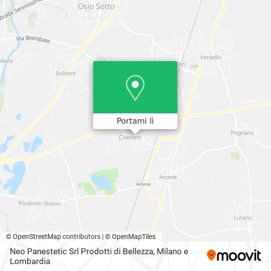 Mappa Neo Panestetic Srl Prodotti di Bellezza
