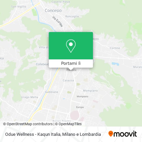 Mappa Odue Wellness - Kaqun Italia