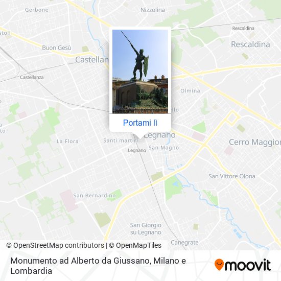 Mappa Monumento ad Alberto da Giussano