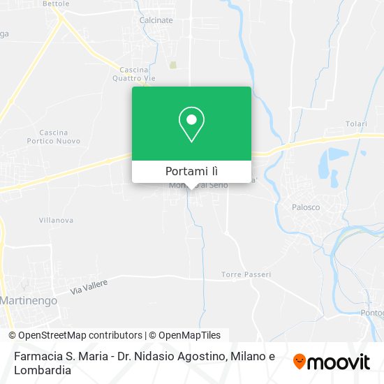 Mappa Farmacia S. Maria - Dr. Nidasio Agostino
