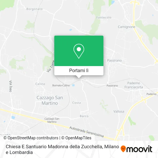 Mappa Chiesa E Santuario Madonna della Zucchella