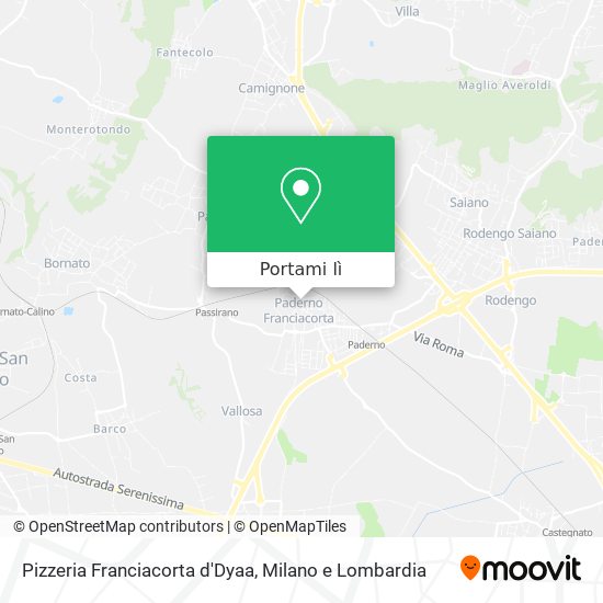 Mappa Pizzeria Franciacorta d'Dyaa