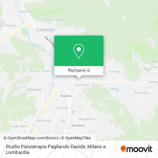 Mappa Studio Fisioterapia Pagliarulo Davide
