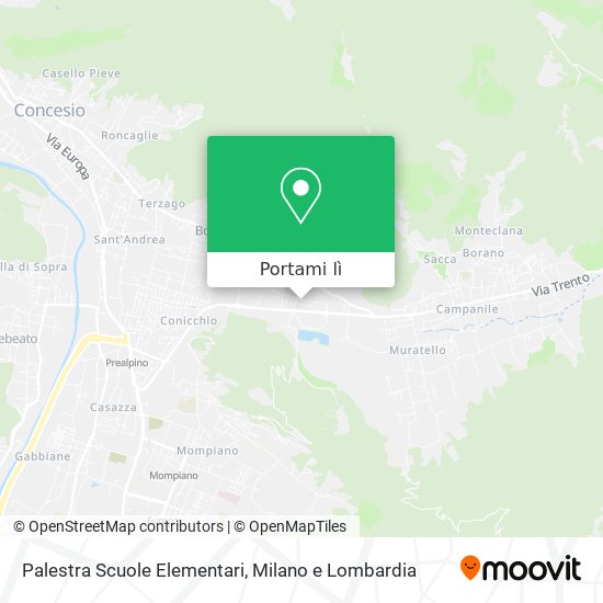Mappa Palestra Scuole Elementari