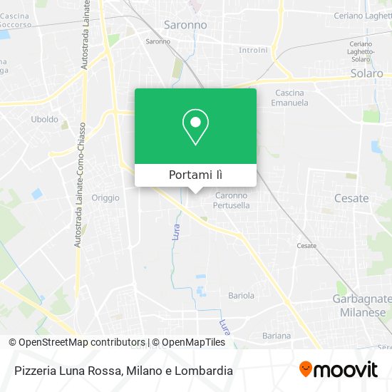 Mappa Pizzeria Luna Rossa
