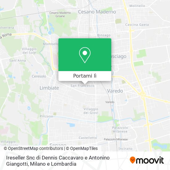 Mappa Ireseller Snc di Dennis Caccavaro e Antonino Giangotti