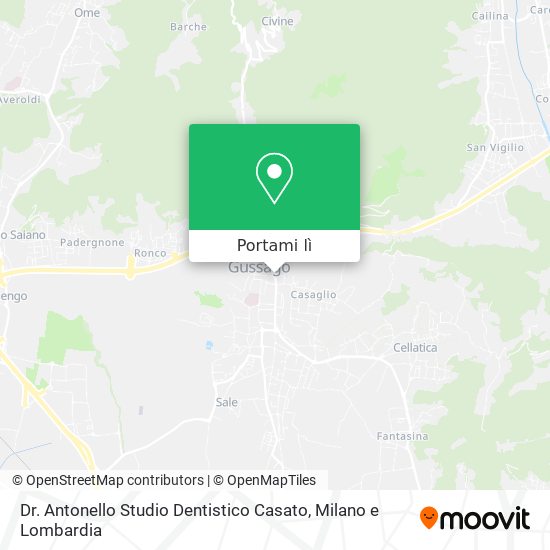 Mappa Dr. Antonello Studio Dentistico Casato