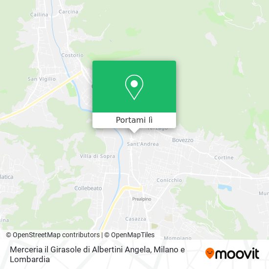 Mappa Merceria il Girasole di Albertini Angela