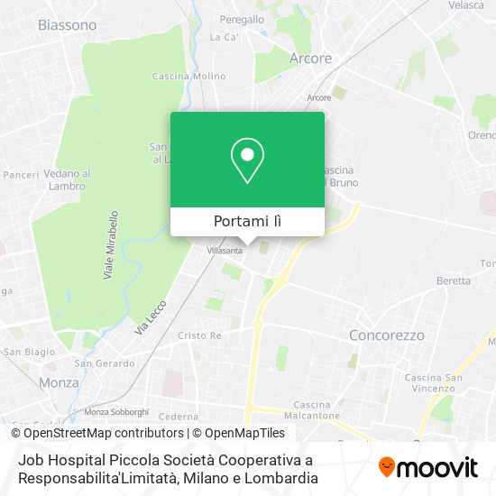 Mappa Job Hospital Piccola Società Cooperativa a Responsabilita'Limitatà