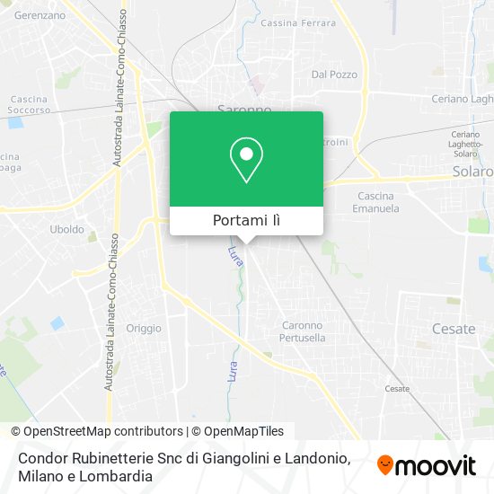 Mappa Condor Rubinetterie Snc di Giangolini e Landonio