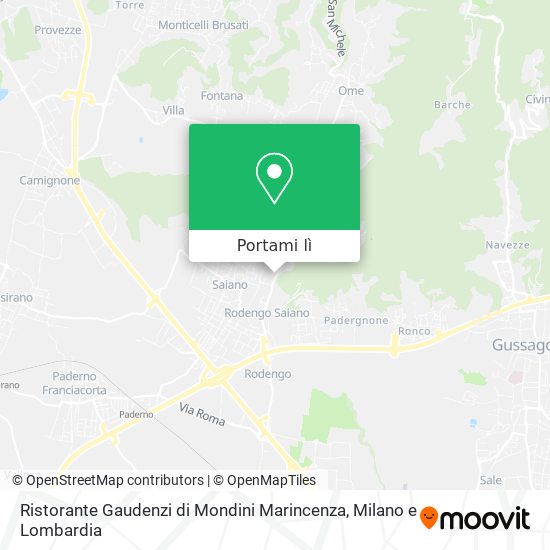 Mappa Ristorante Gaudenzi di Mondini Marincenza