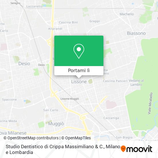 Mappa Studio Dentistico di Crippa Massimiliano & C.