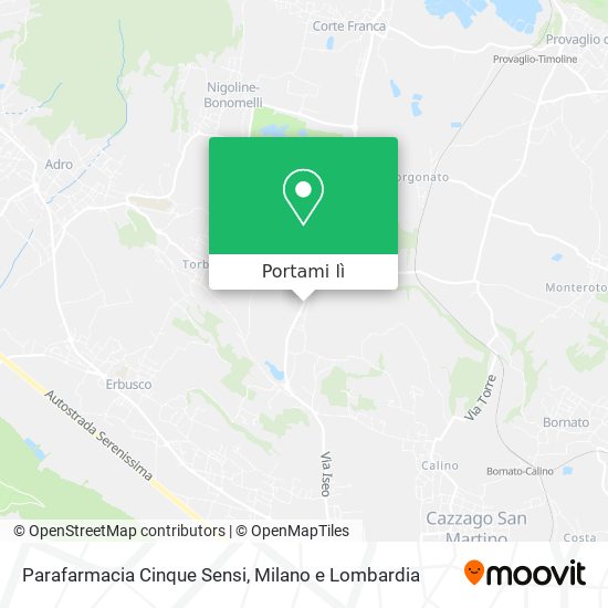Mappa Parafarmacia Cinque Sensi