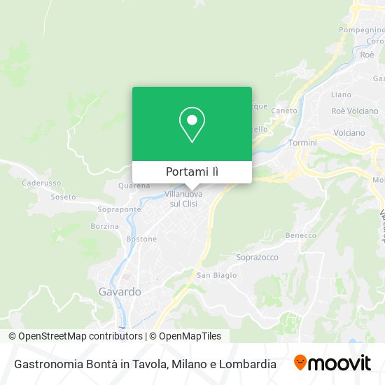 Mappa Gastronomia Bontà in Tavola