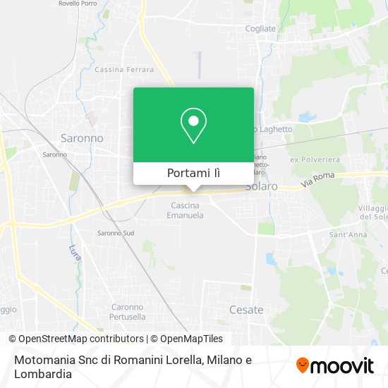 Mappa Motomania Snc di Romanini Lorella