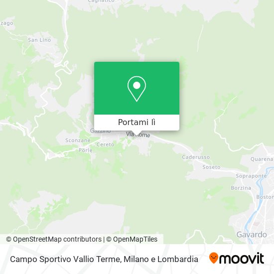 Mappa Campo Sportivo Vallio Terme