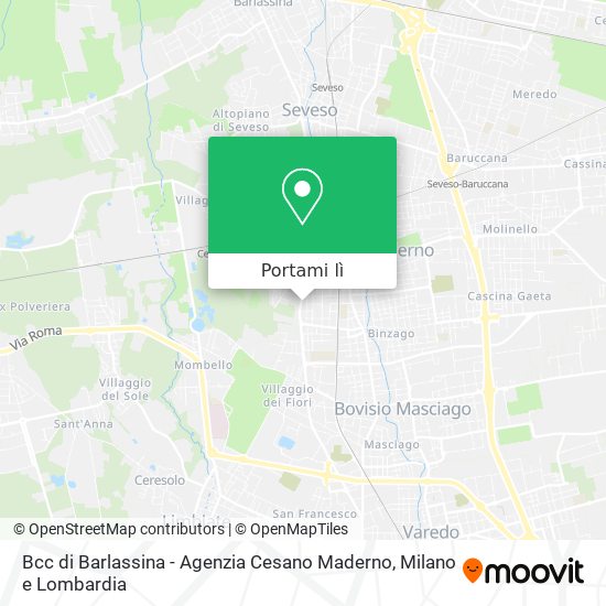 Mappa Bcc di Barlassina - Agenzia Cesano Maderno