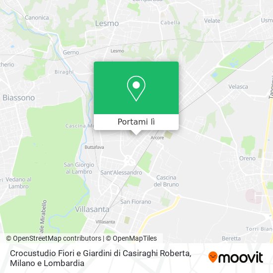 Mappa Crocustudio Fiori e Giardini di Casiraghi Roberta