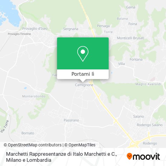 Mappa Marchetti Rappresentanze di Italo Marchetti e C.
