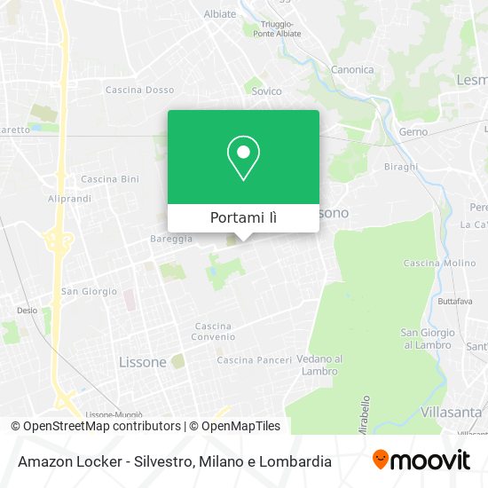 Mappa Amazon Locker - Silvestro