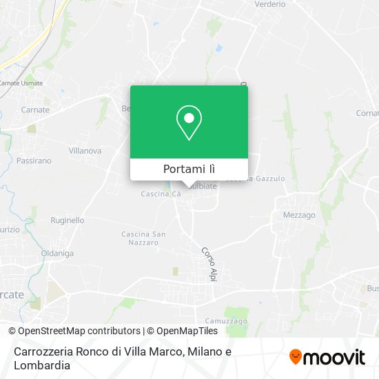 Mappa Carrozzeria Ronco di Villa Marco