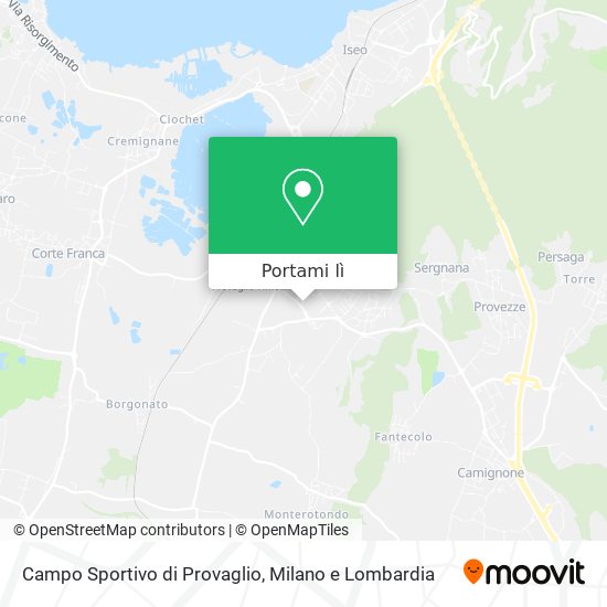 Mappa Campo Sportivo di Provaglio