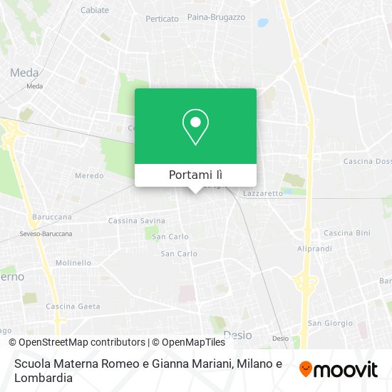 Mappa Scuola Materna Romeo e Gianna Mariani