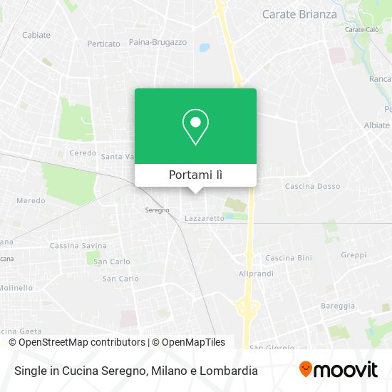 Mappa Single in Cucina Seregno
