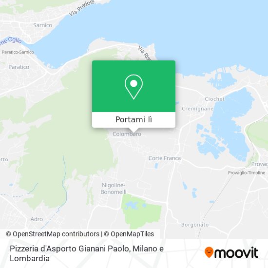 Mappa Pizzeria d'Asporto Gianani Paolo