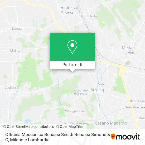 Mappa Officina Meccanica Benassi Snc di Benassi Simone & C