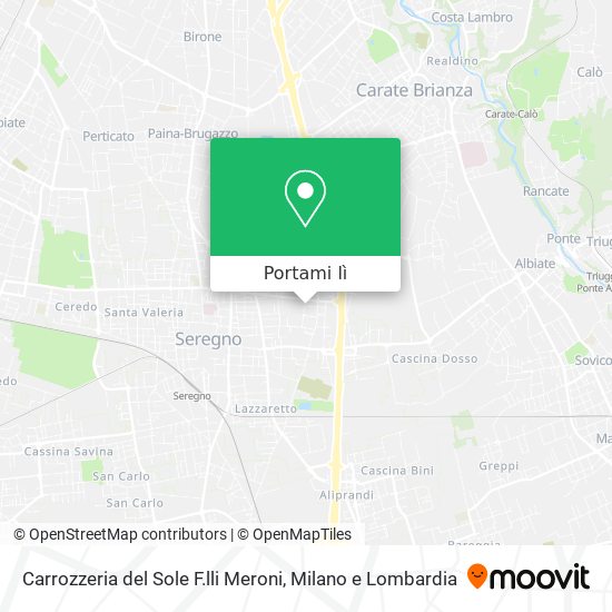 Mappa Carrozzeria del Sole F.lli Meroni