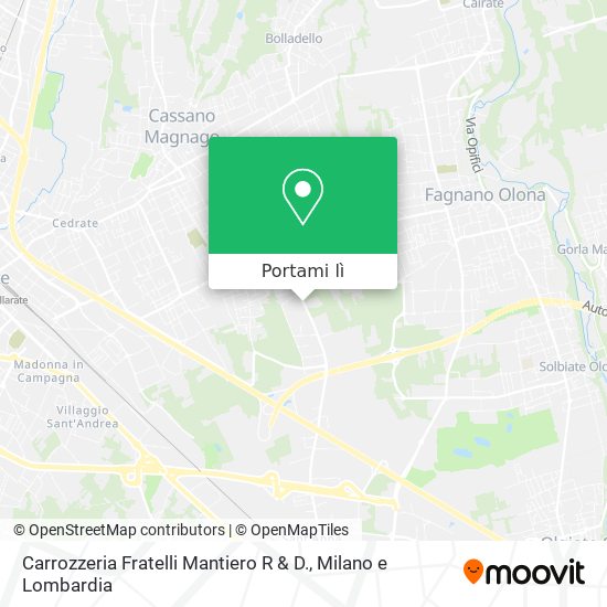 Mappa Carrozzeria Fratelli Mantiero R & D.