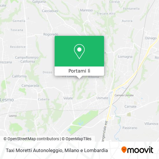 Mappa Taxi Moretti Autonoleggio