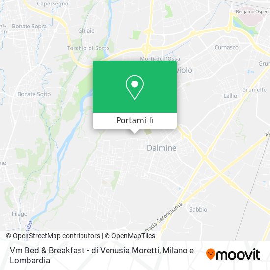 Mappa Vm Bed & Breakfast - di Venusia Moretti