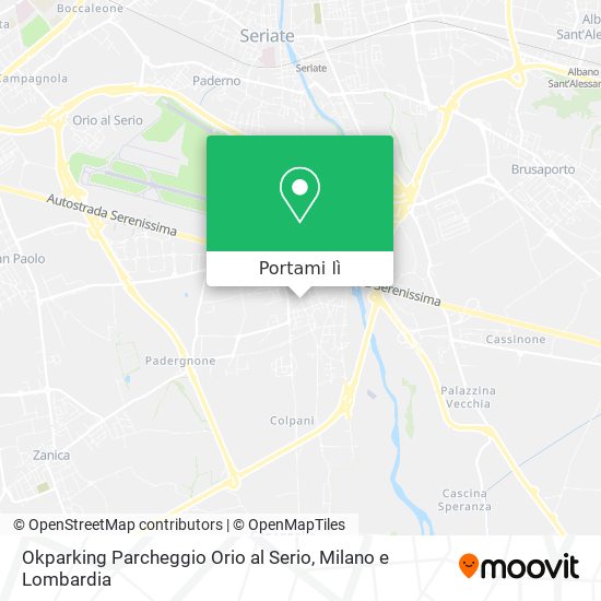 Mappa Okparking Parcheggio Orio al Serio